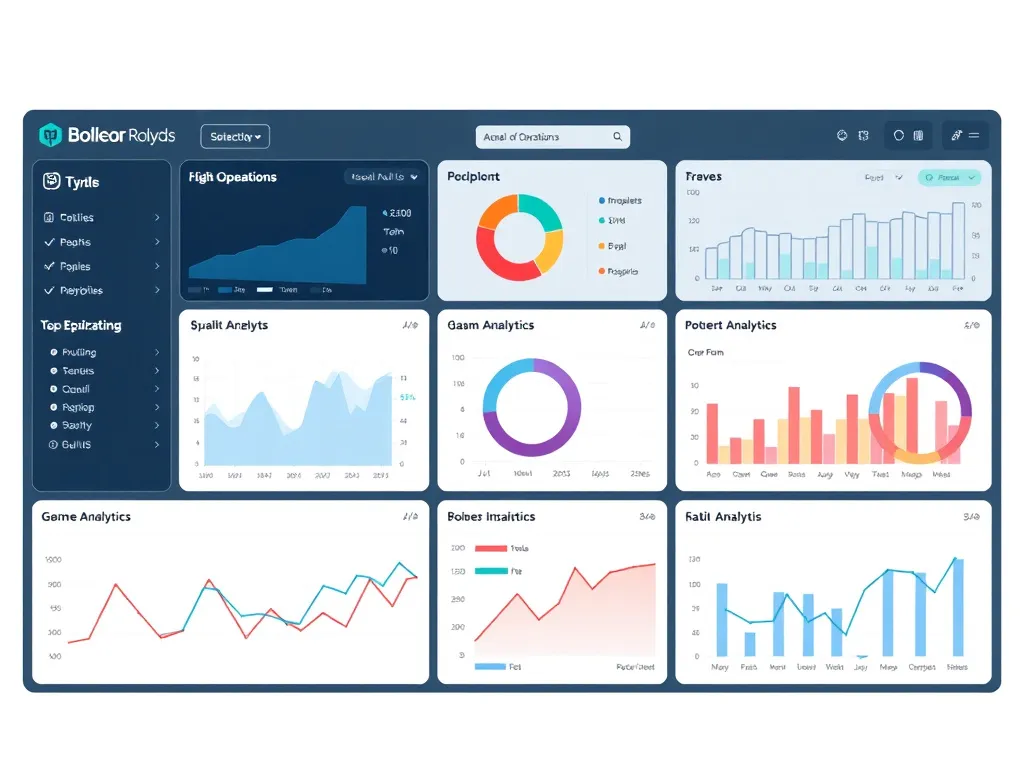 A conceptual image of a dashboard showing predictive analytics and real-time data monitoring for business operations