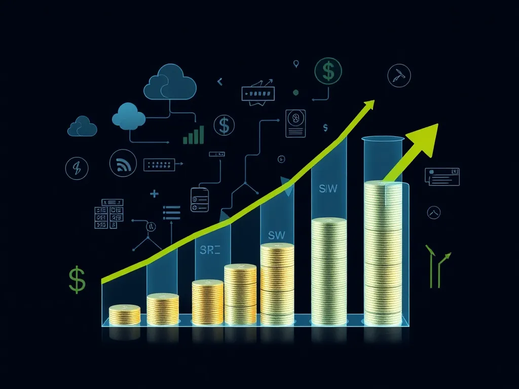 Visualization of successful business growth and transparent financial systems, demonstrating efficiency and growth potential